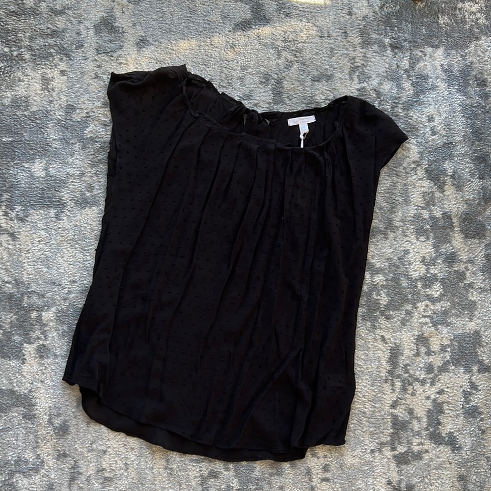 Lauren Conrad black spotted top